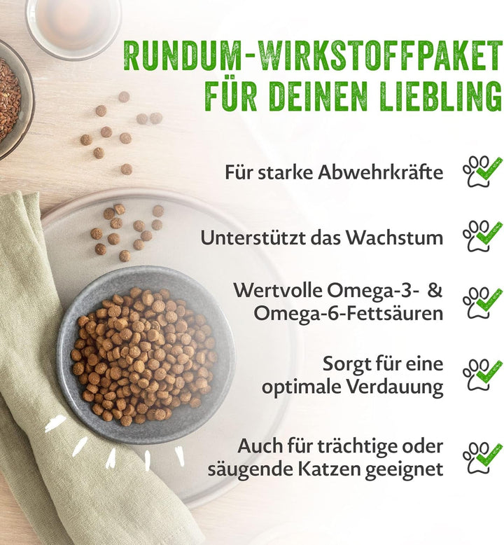 MERA Cats Kitten Duck (2kg), hrană uscată pentru pisici în creștere și pisoi, fără cereale și sustenabilă, hrană uscată pentru pisici cu conținut ridicat de carne