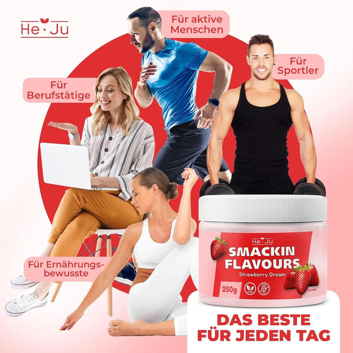 He-Ju, Pudră cu aromă de căpsuni, 250 grame Arome Naty Shop