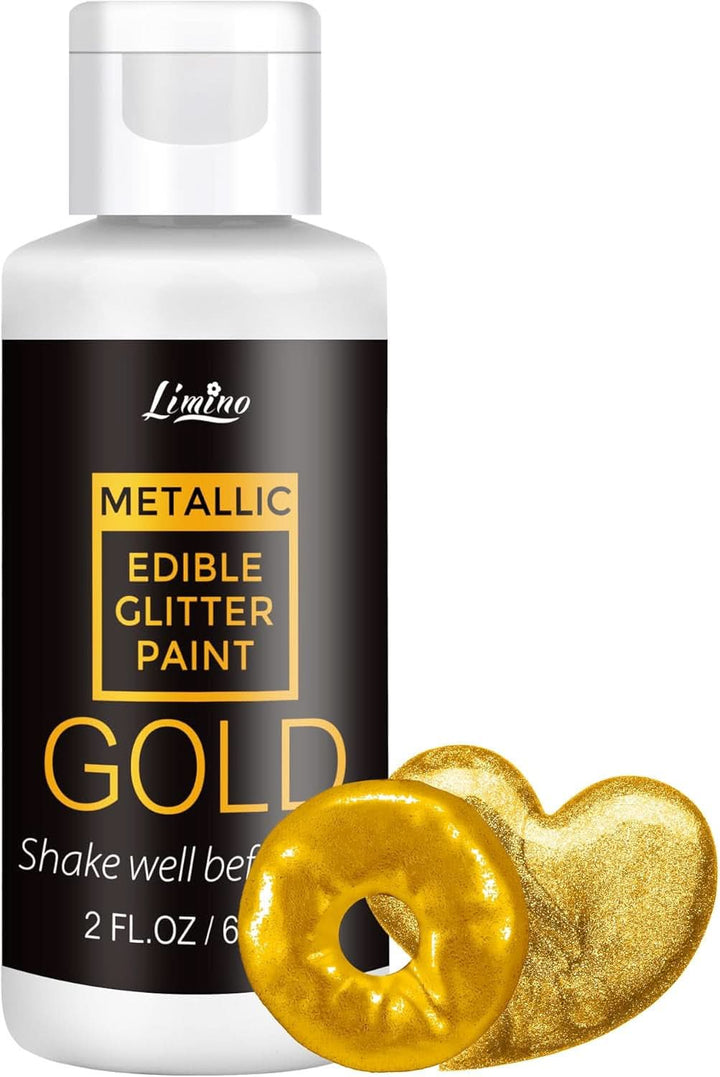 Glitter comestibil lichid, 60 ml Naty Shop Auriu