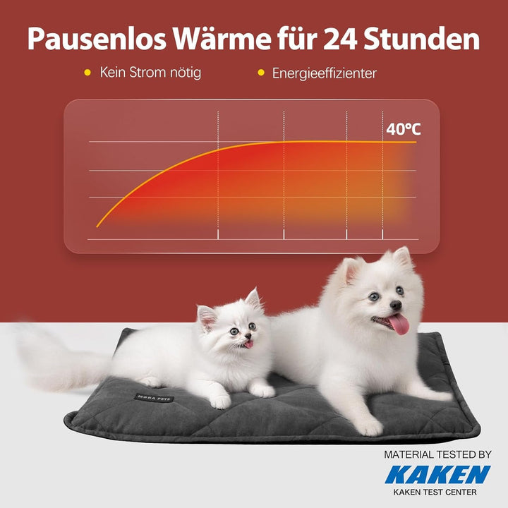 Pătură autoîncălzitoare Mora Pets pentru pisici, Pătură încălzitoare pentru pisici, Pătură ultra-călduroasă autoîncălzitoare pentru pisici fără electricitate, Covoraș încălzitor lavabil, Gros și moale, Dimensiune: 61 x 46 cm