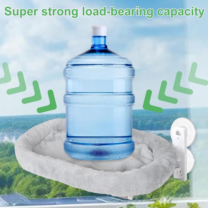 Șezlong pentru pisici: Hamac confortabil pentru fereastră, Pat pentru pisici, Șezlong pentru pervaz cu ventuze rezistente, Până la 15 kg, Hamac pentru pisici mari, Economie de spațiu și Instalare ușoară