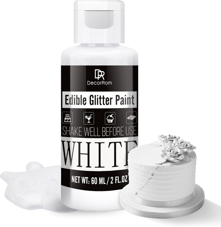 Sclipici comestibil lichid - 6 culori colorant alimentar metalic cu sclipici pentru decorarea torturilor, copt, brioșe - Pudră metalică comestibilă cu sclipici lichid pentru biscuiți DIY, fondant, prăjituri