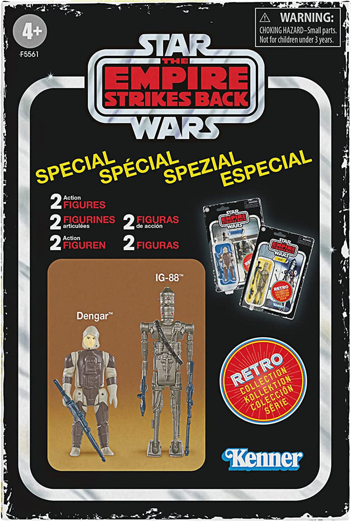 Star Wars Retro Collection Special Bounty Hunter Double Pack Dengar & IG-88, figuri mari de 9,5 cm pentru Star Wars: The Empire Strikes Back Action figures Naty Shop