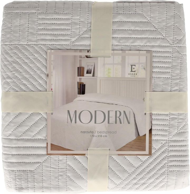 ESSEX - Cuvertură de pat 200 X 220 cm, ideală pentru dormitor, cuvertură de pat moale și confortabilă, matlasare modernă - Botanică, verde Paturi si Cuverturi Besuche den ESSEX-Store Bej (modern) 170 X 210 Cm