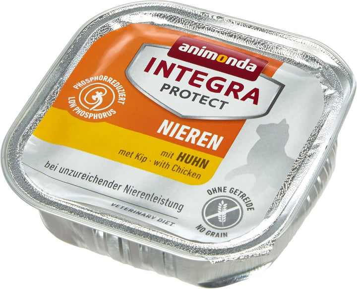 Pisici cu rinichi, hrană umedă pentru insuficiență renală, cu pui, 16 X 100 G & Pisici cu rinichi, hrană umedă pentru insuficiență renală, cu rață, 16 X 100 G