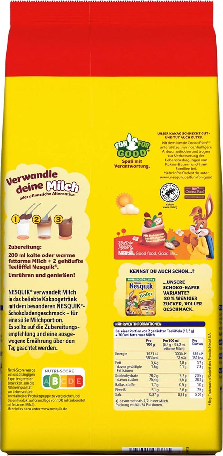 Nestlé , Pudră de cacao pentru amestecat în lapte, 1 Kg Cacao si Ciocolata Calda Naty Shop