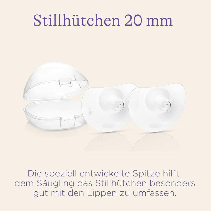 Lansinoh Stillhütchen 20 Mm (Größe 1), 2 Stück Inkl. Aufbewahrungsbox - Angenehmes Tragegefühl - Trotz Anlegeschwierigkeiten Weiter Stillen Accesorii Hrana si Alaptare Bebe Naty Shop