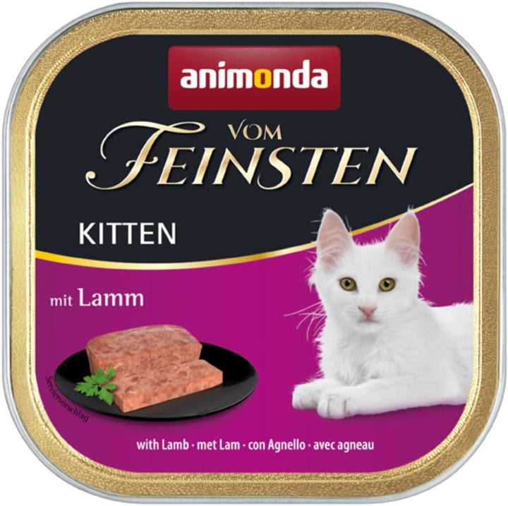 Animonda Vom Feinsten Kitten Variety For Kittens (32 X 100G), hrană umedă pentru pisici tinere, hrană pentru pisici fără cereale și zahăr, cu 100% ingrediente din carne proaspătă