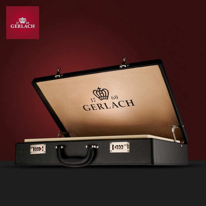 Gerlach Flames Besteck-Set 12 Personen Spülmaschinenfest Essbesteck Edelstahl Elegantes Tafelbesteck Messer Gabel Löffel Teelöffel Kuchengabel Soßenlöffel Kuchenspachtel Glänzend Rostfrei 68 Stk Bucatarie Naty Shop