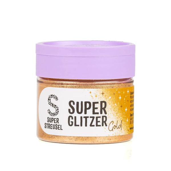 Super Streusel, Super Glitter Powder Gold, glitter pudra, auriu, 10 grame Glitter Naty Shop