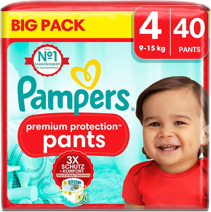 Pampers Premium Protection Pants, mărimea 6 Extra Large 15+kg Big Pack (30 bucăți) Mama si Copilul Naty Shop 4 (40 buc)