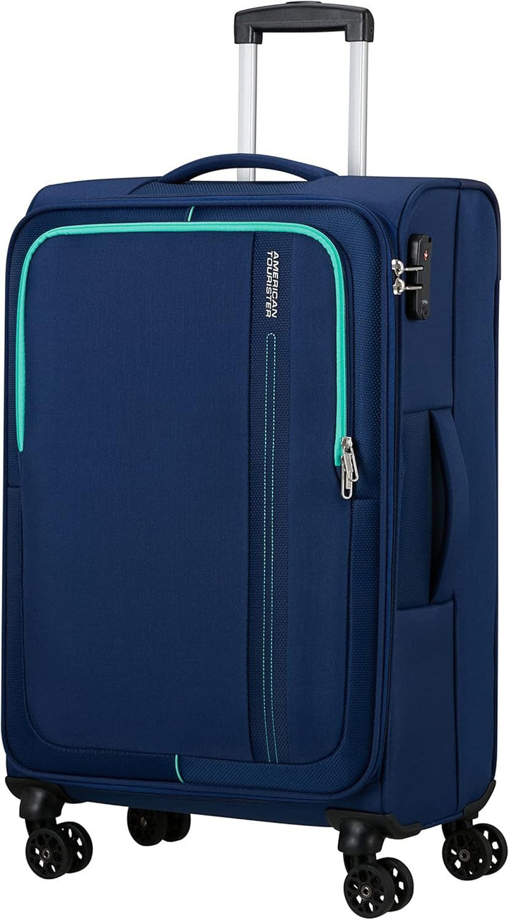 American Tourister Sea Seeker - Upright S, Bagaj de mână, 45 cm, 28L, Gri (Charcoal Grey) Bagaje și echipament de călătorie Naty Shop Albastru (Marina de luptă) Spinner M (68 Cm - 61 L)