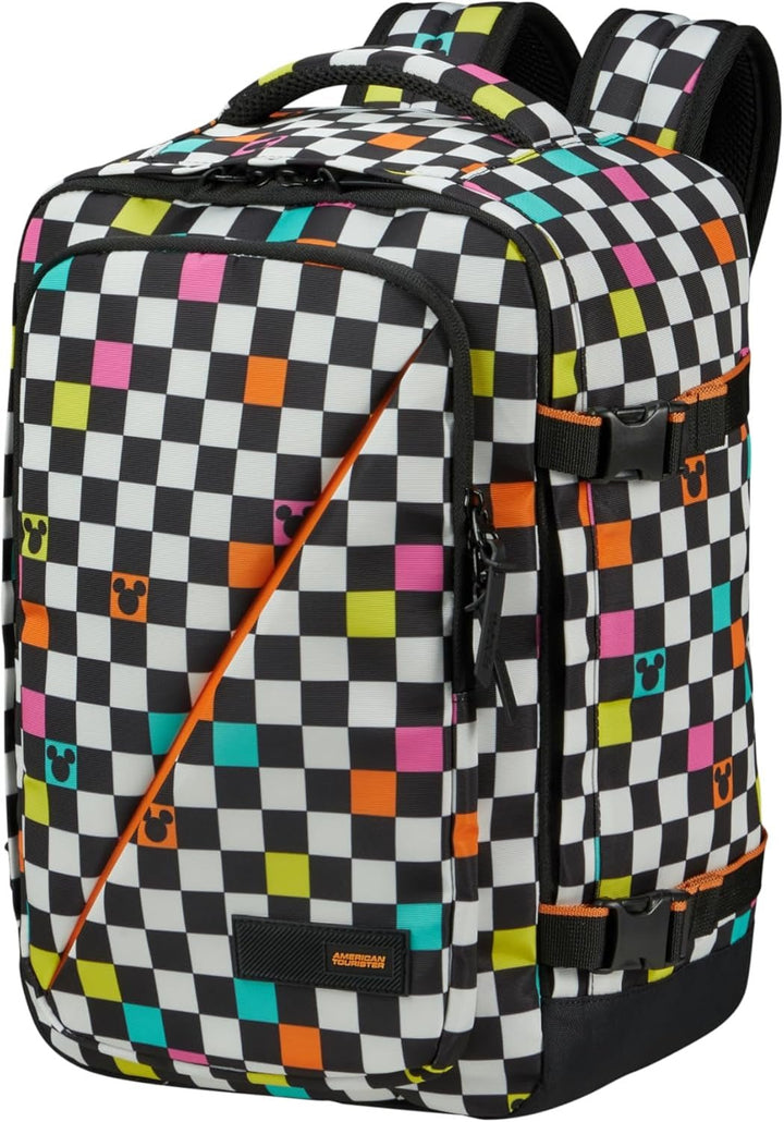 American Tourister Take2Cabin Disney - Geantă de cabină Ryanair 25 x 20 x 40 cm, 24 L, 0.50 kg, bagaj de mână, rucsac avion S Underseater Bagaje și echipament de călătorie Naty Shop Multicolor (Mickey Check)