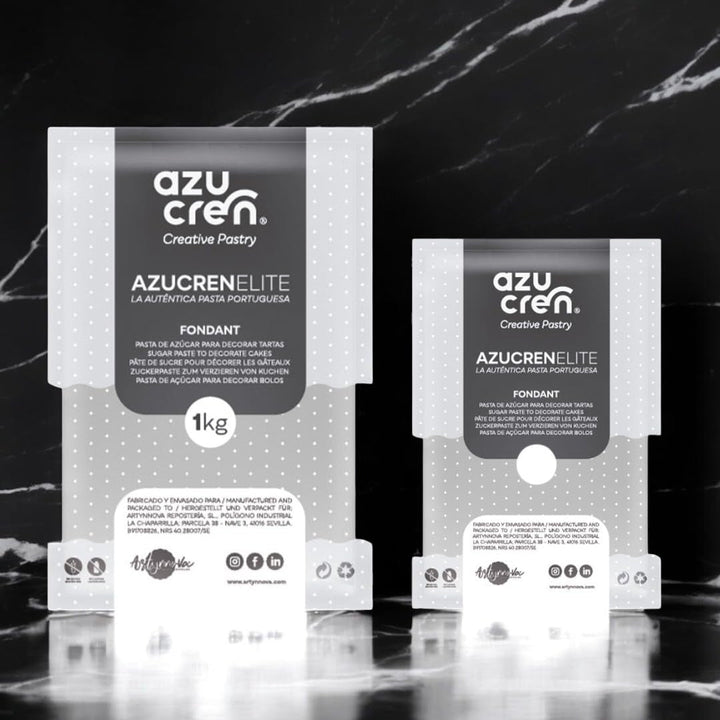 Azucren, Roll Fondant, Roll Fondant gri, ușor de utilizat, neted, flexibil, moale și pliabil, perfect pentru decorarea torturilor, Halal, Kosher, fără gluten, aromă de lămâie (250 G) Pasta de zahar Naty Shop