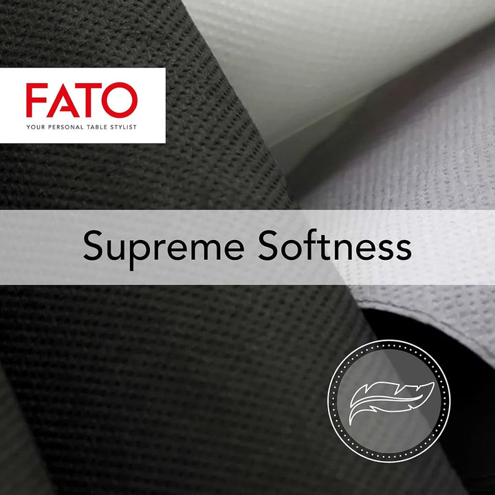 - Șervețele de hârtie de unică folosință, Softness And Softness, pachet de 40 de șervețele, dimensiune 38X38 pliate în 4, 2 straturi, culoare neagră, 100% hârtie din celuloză pură, certificate Fsc (pachet de 2)