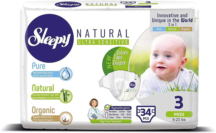 SOHO, Scutece pentru copii, fabricate din bumbac organic și extract de bambus, confort și senzatie de uscat Mama si Copilul Naty Shop 3