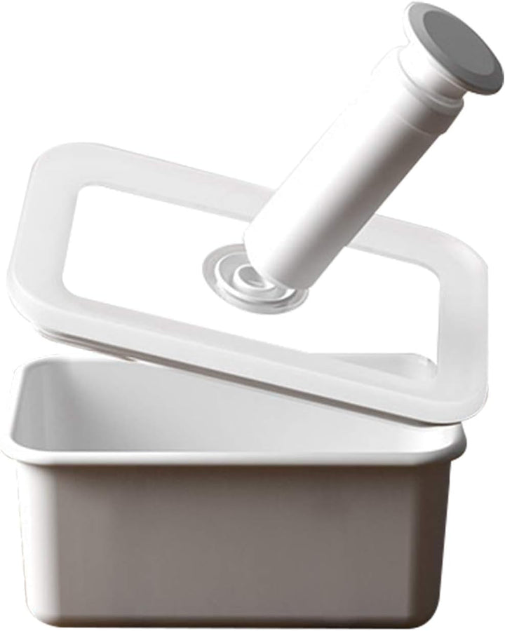 Staniu de depozitare a alimentelor în vid emailat | XL | 1.85L | 23.5 x 17.5 x 7cm | păstrează alimentele proaspete pentru mult mai mult timp | protejează alimentele de bacterii și infestare fungică | fără pompă de vid Cutii depozitare alimente Naty Shop Plat Mediu