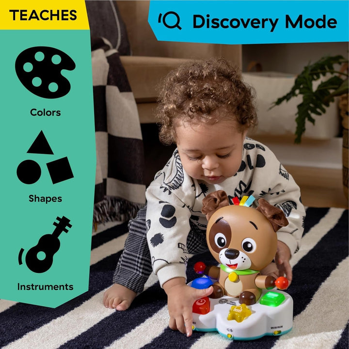 Baby Einstein, Jucărie de învățare muzicală Drum & Learn Dean - Jucărie multisenzorială pentru copii, 2 moduri de joc, culori, forme și instrumente, 50+ sunete, de la 6 luni Jucarii Bebe Naty Shop