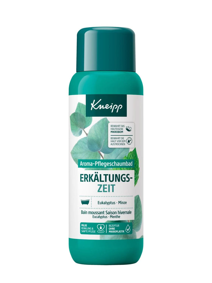 Kneipp Aroma Foam Bath Cold Season, aditiv de baie cu uleiuri esențiale naturale de eucalipt și mentă, 400 ml Duș și baie Naty Shop Single