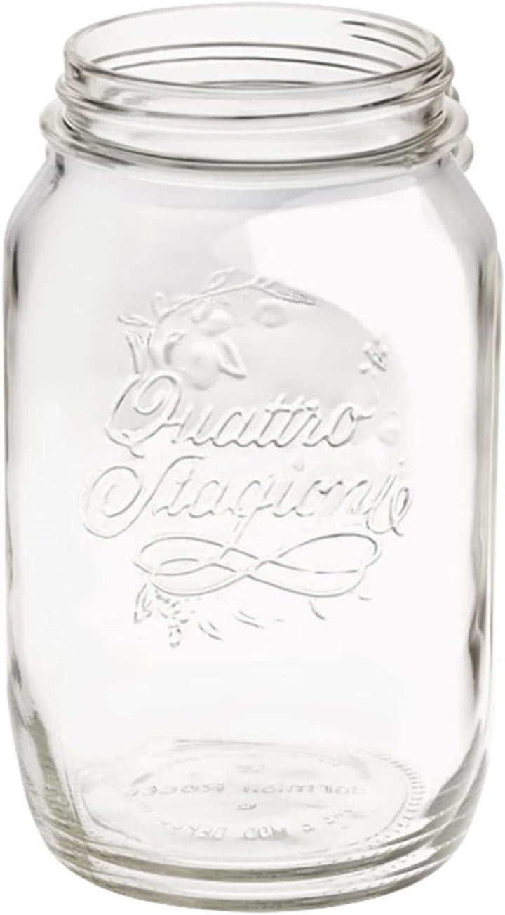 Bormioli QUATTRO STAGIONI borcan de depozitare 1 litru (pachet de 2) Cutii depozitare alimente Naty Shop