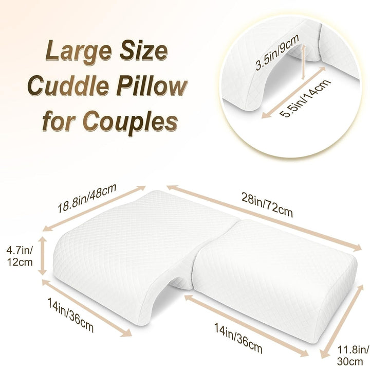 HOMCA Pernă din spumă de memorie pentru dormit, pernă de cuplu, pernă de braț, pernă confortabilă curbată respirabilă, pernă de presiune lentă de revenire pentru suportul lombar al brațului Perne ortopedice cervicale Naty Shop