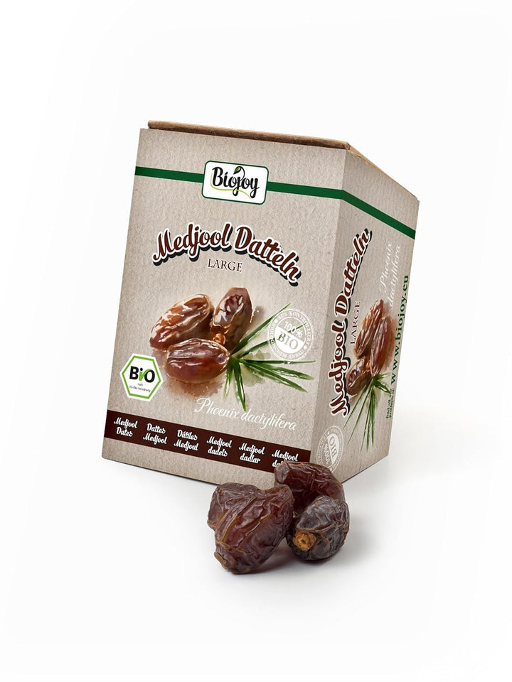 Biojoy BIO-Medjool curmale din Israel (5 kg), uscate și întregi, nesulfurate, Mare Produse deshidratate Naty Shop 1 kg (1 pachet)