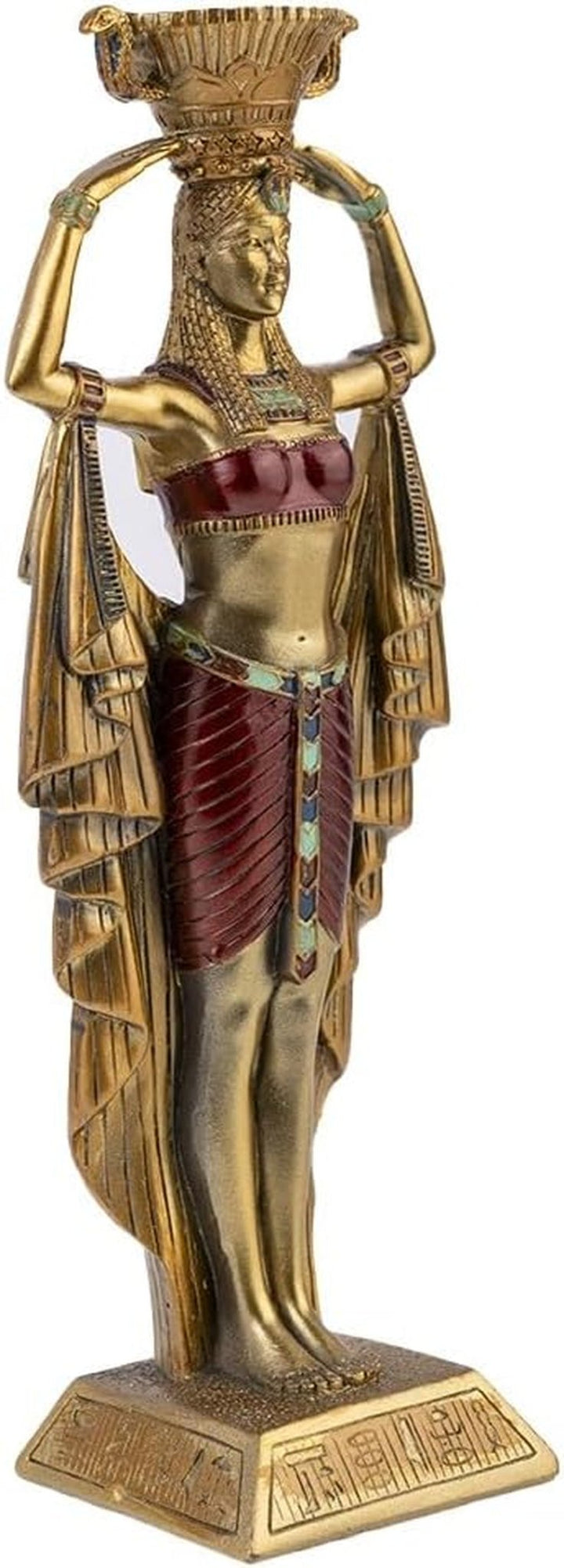 - Bust Faraon Ramses II 18 cm - decor egiptean - figura decor Egipt antichitate - figura statuie zeu - bust egiptean de aur - idee cadou originală pentru interior Statuete si sculpturi Naty Shop Regina Cleopatra