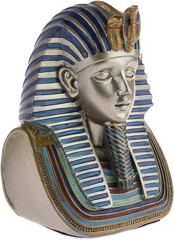 - Bust Faraon Ramses II 18 cm - decor egiptean - figura decor Egipt antichitate - figura statuie zeu - bust egiptean de aur - idee cadou originală pentru interior Statuete si sculpturi Naty Shop