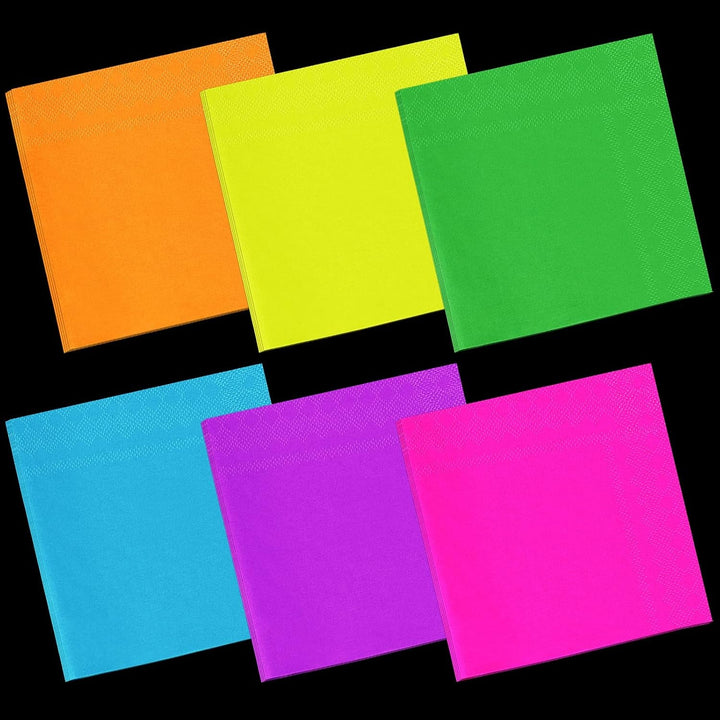 120 buc șervețele cocktail șervețele de hârtie 2 straturi accesorii pentru petreceri, 6 culori