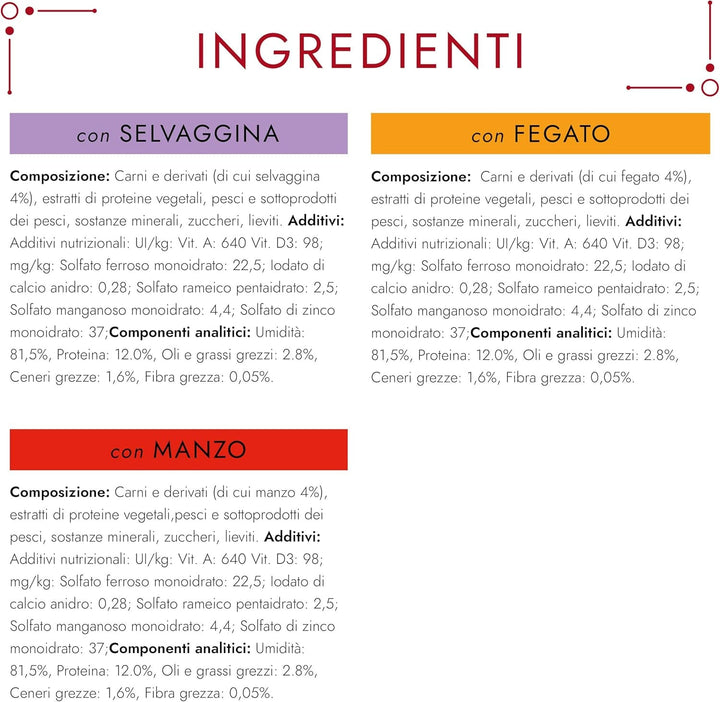 Purina Mon Petit Moisture Cat cu carne de vită, ficat, vânat, 48 pungi la 50 G