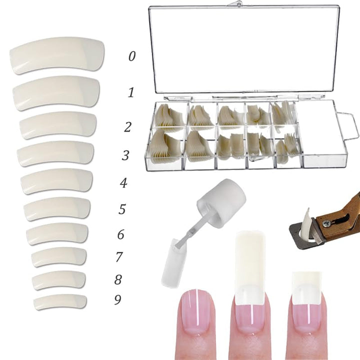 Gel transparent Sun Garden Nails monofazic 30ml + cutie cu 100 vârfuri + lipici pentru vârfuri 7ml