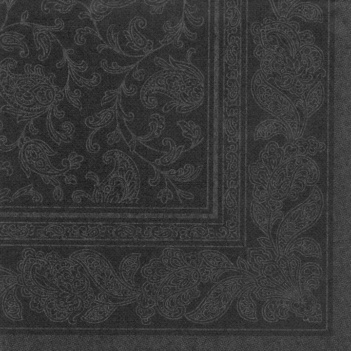 50 șervețele ROYAL Collection 1/4-fold 40 X 40 negru "Ornamente"