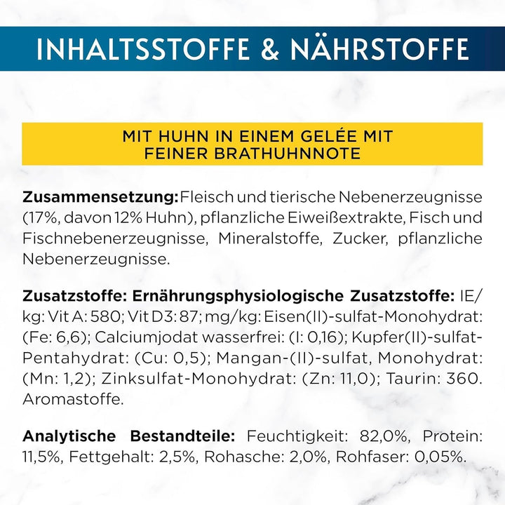 Gourmet Perle Pleasure in Jelly Hrană umedă pentru pisici cu pui și aromă fină de pui prăjit 26Pack (26 X 85G)