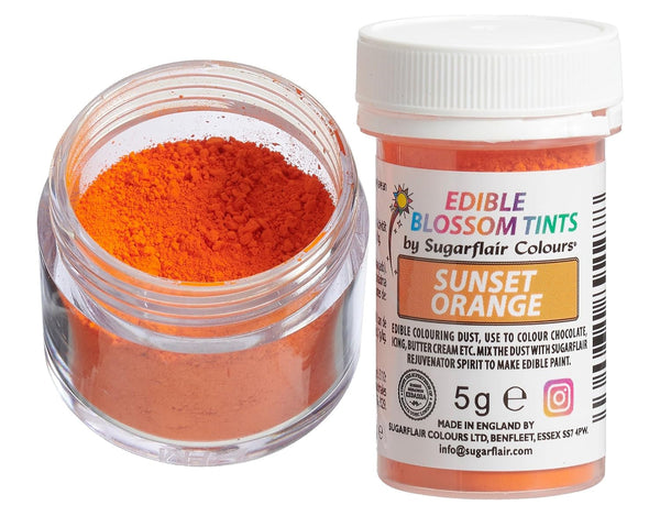 Sugarflair Blossom Tint Dust Pudră de Colorant Alimentar Sunset - Pudră de Colorant Alimentar pentru Decoruri de Tort, Pastă de Zahăr, Glazură, Ciocolată, Cremă de Unt, Macarons și Mai Multe - 5G