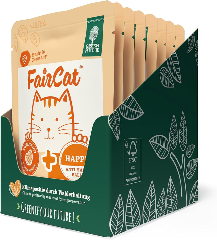 Green Petfood Faircat Multipack (6 X 85 G) | Adult | Hrană umedă premium pentru pisici adulte | 6 arome delicioase diferite în Multipack | Fără cereale | Hrană umedă pentru pisici | 6Pack