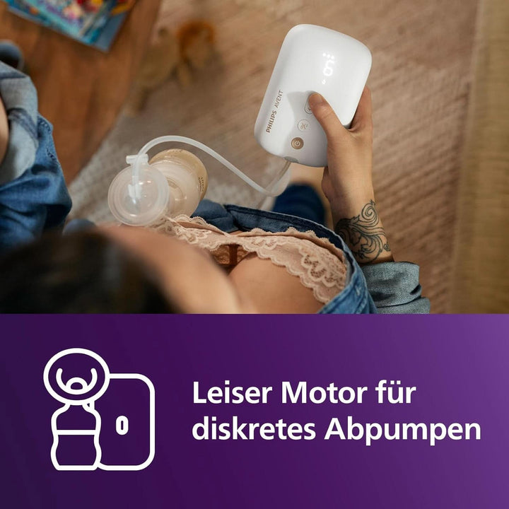 Elektronische Philips Avent Einzelmilchpumpe Premium - Mit Natural Motion Technologie, Wiederaufladbarem Akku, Timer-Anzeige (Modell SCF396/31) Accesorii Hrana si Alaptare Bebe Naty Shop