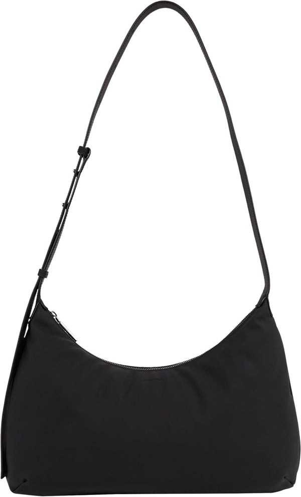 Calvin Klein Ladies Tote Bag Bag Soft Medium Large cu fermoar, Negru (Ck Black), Marime unu Genti Femei Naty Shop Titlu implicit