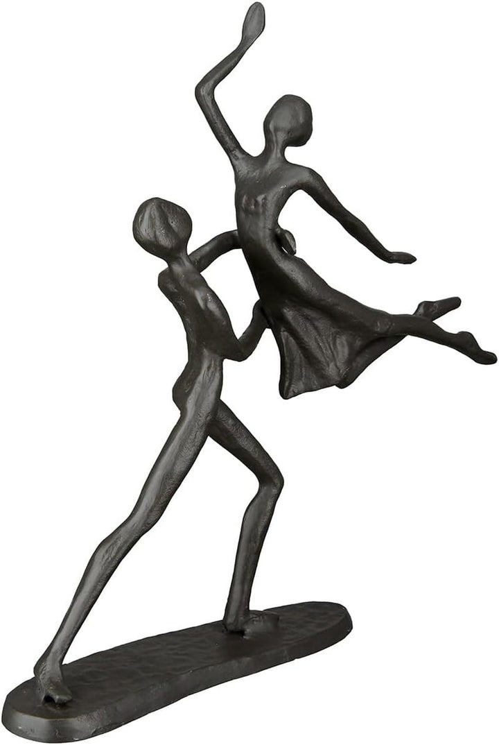 Casablanca Deco Sculptură Figura Statuie cuplu dansator - Fier Culoare: maro Înălțime 17,5 cm Lățime 20 cm Motiv cuplu - decor, artă, cadou, living Statuete si sculpturi Naty Shop