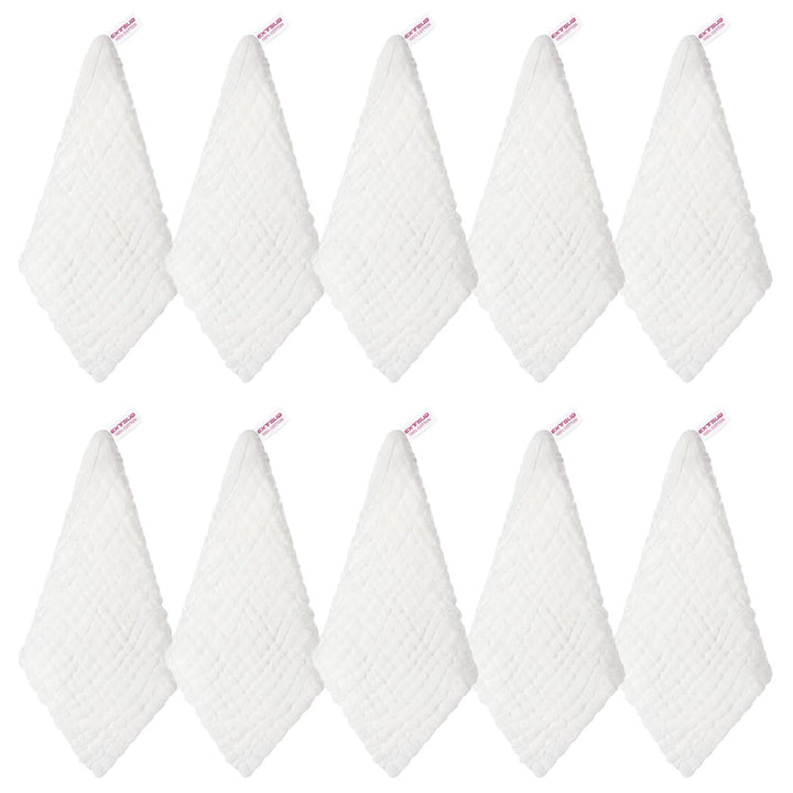 Prosoape de spălat pentru bebeluși EXTSUD, pachet de 10 prosoape de muselină pentru bebeluși Mama si Copilul Naty Shop