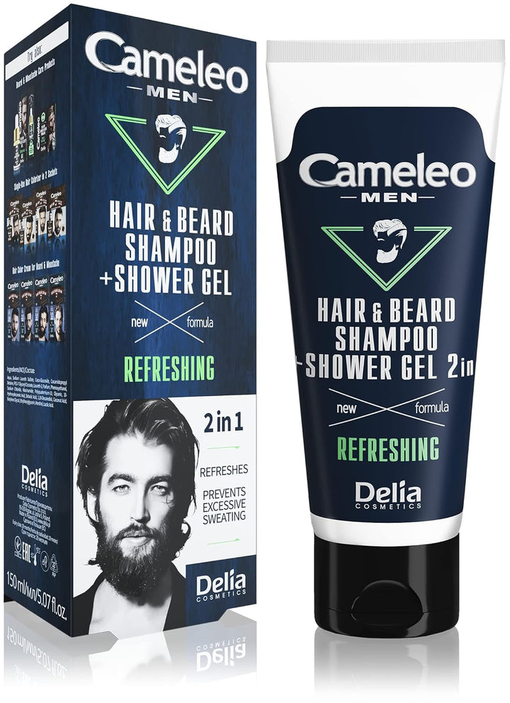 Cameleo Men - Hair Wash pentru bărbați împotriva căderii părului, 150 ml Ingrijire par Naty Shop Șampon și gel de duș - 2 în 1