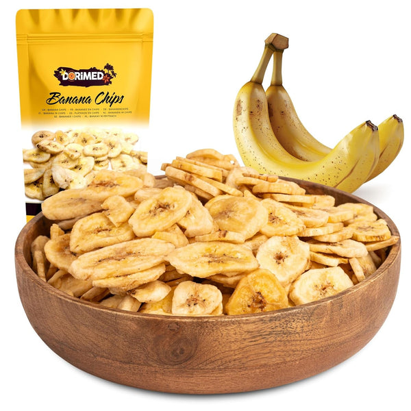 Chipsuri de banane 1 kg | felii crocante de chipsuri de banane cu fructe uscate | gustare sănătoasă cu o aromă delicioasă | Produse deshidratate Naty Shop Titlu implicit