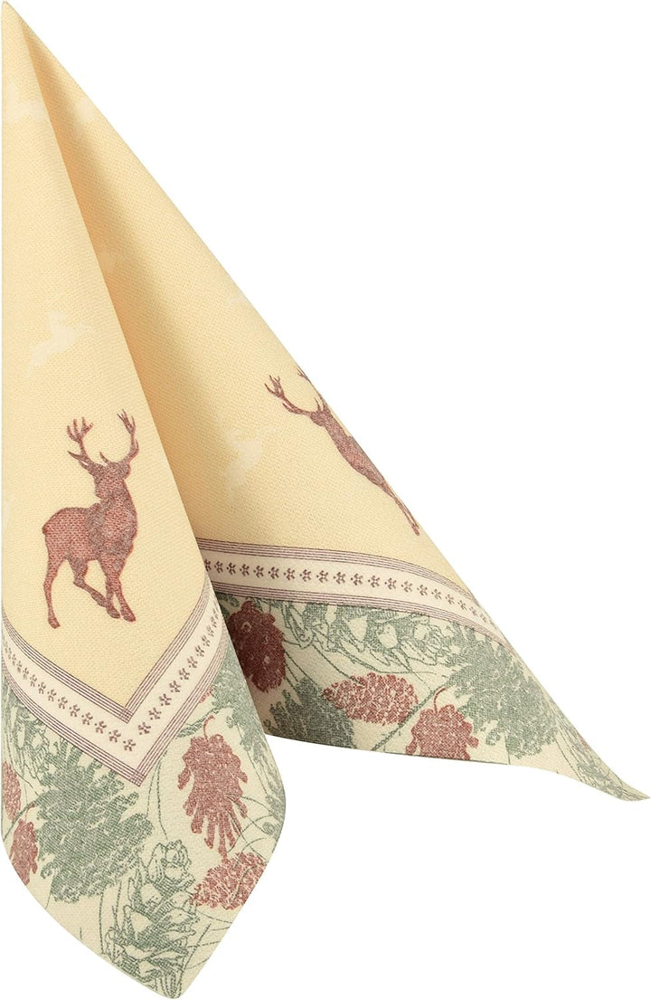Papstar, 50 de șervețele "Colecția ROYAL" 1/4 pliere 40 Cm X 40 Cm "Cerbul Majestic", #85654