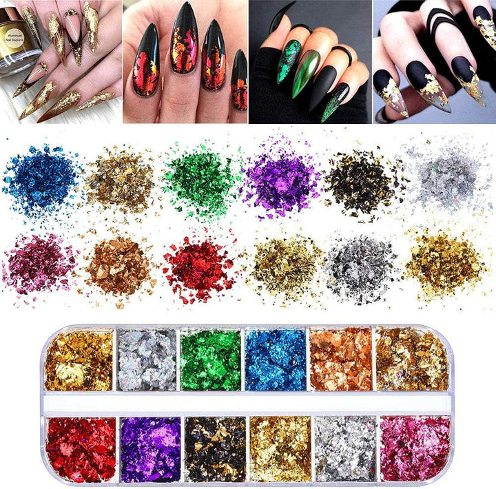 Flori uscate Kalolary pentru unghii, oje cu paiete fluture, autocolante pentru unghii din folie de aluminiu, pietre pentru unghii cu pensetă, creion pentru strasuri pentru unghii, pentru design 3D pentru unghii decorațiuni DIY