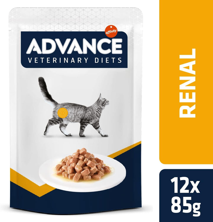Advance Veterinary Diets Hrană umedă renală pentru pisici: Multipack cu 12 pungi, 85 G