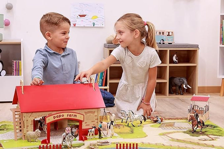 PAPO - Horse figure - Rider Fashion Winter, pasiune pentru călărie, jucărie pentru copii de la 3 ani. Action figures Naty Shop