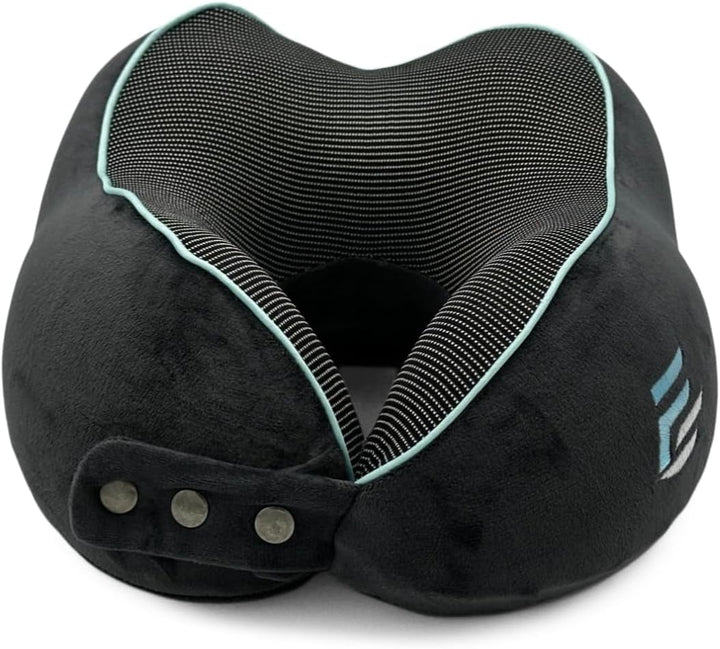 Flagshipper pernă pentru gât avion - pernă pentru gât adult - pernă pentru gât mașină - pernă de călătorie spumă de memorie - lavabilă cu parte din spate îngustă (catifelată moale și respirabilă) - reglabilă, gri Perne ortopedice cervicale Naty Shop