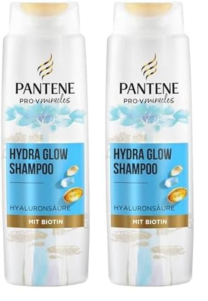Șampon hidratant Pantene Pro-V Hydra Glow cu biotină, pentru păr uscat, deteriorat Duș și baie Pantene 2 x 250 ml
