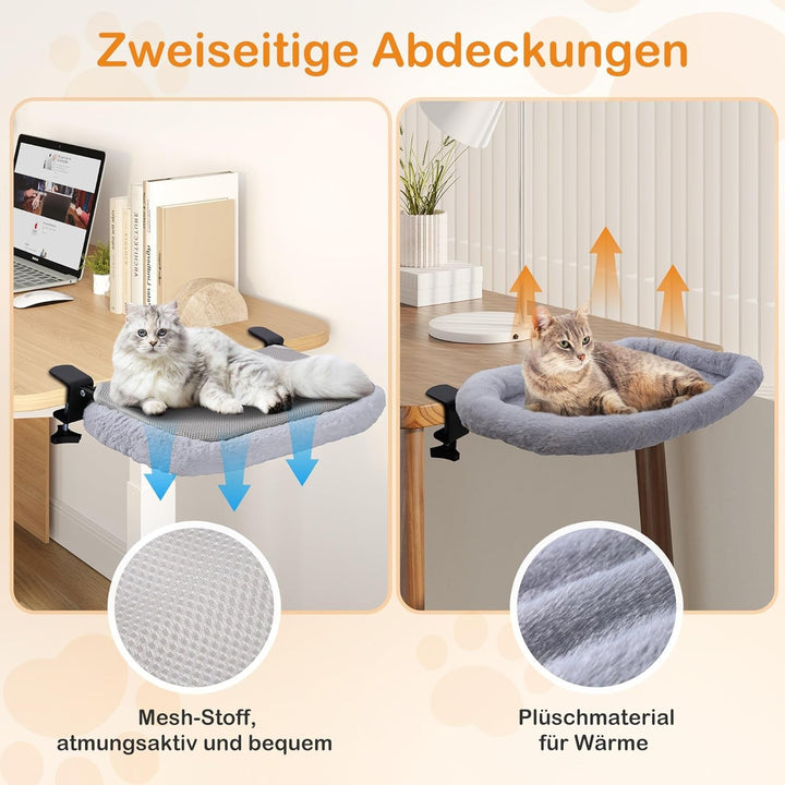 Trhillsbrad Pat suspendat pentru pisici Pat pliabil la 90° Șezlong pentru pisici Hamac pentru pisici Coș pentru pisici pentru dormit Pat hamac pentru pisici 59 x 38 cm până la 11 kg