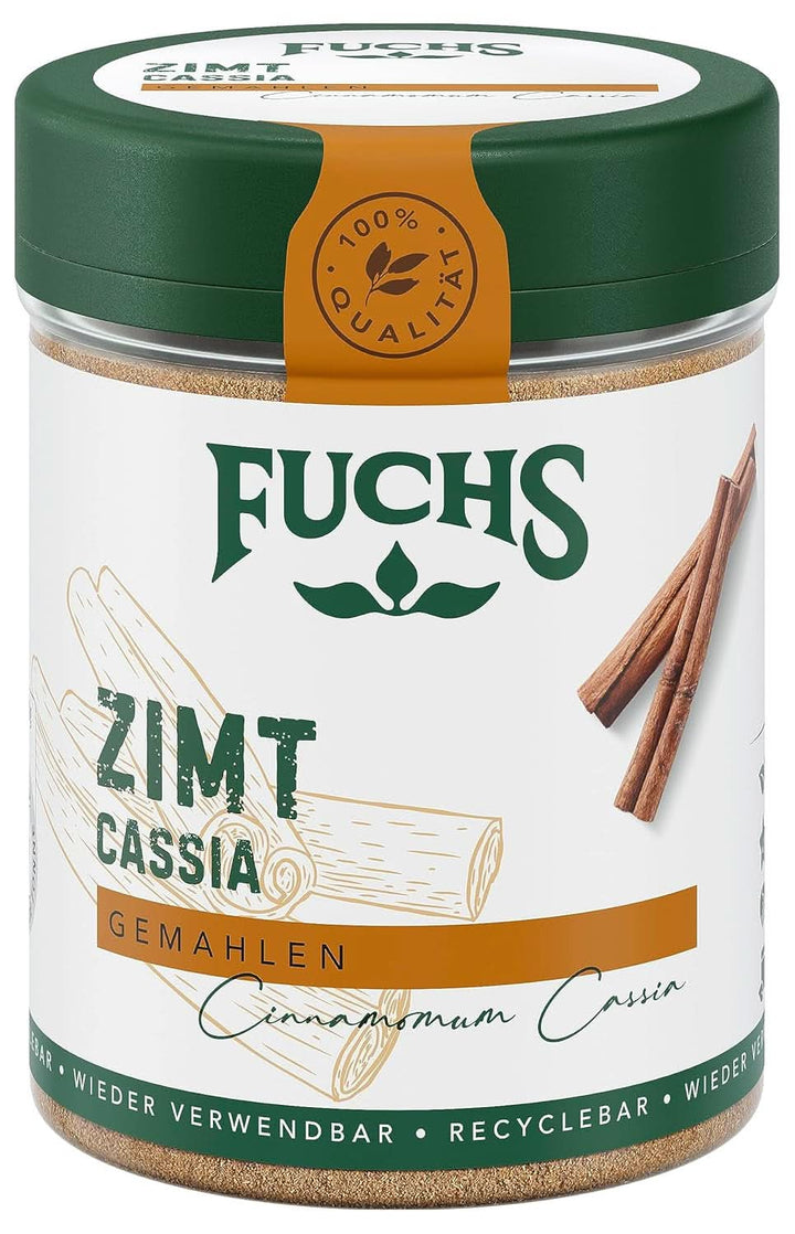 Fuchs Scorțișoară Cassia măcinată - Pentru aromatizarea produselor de patiserie, deserturilor sau ceaiurilor, 45 grame Condimente Naty Shop