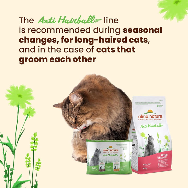 Almo Nature Holistic Anti-Hairball - hrană umedă pentru pisici adulte - cu pui - 70G, pachet de 30